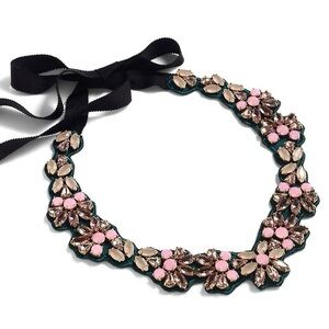 J.CREW Colorful Fabric Backed Bib Necklace